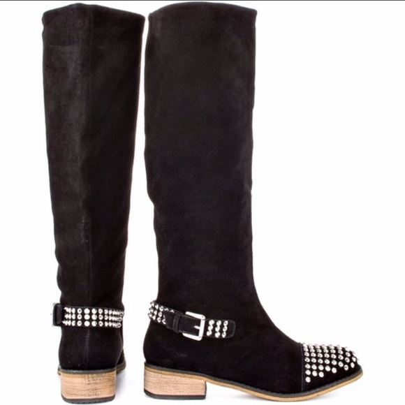 Kelsi Dagger Black Rover Studded Knee 
